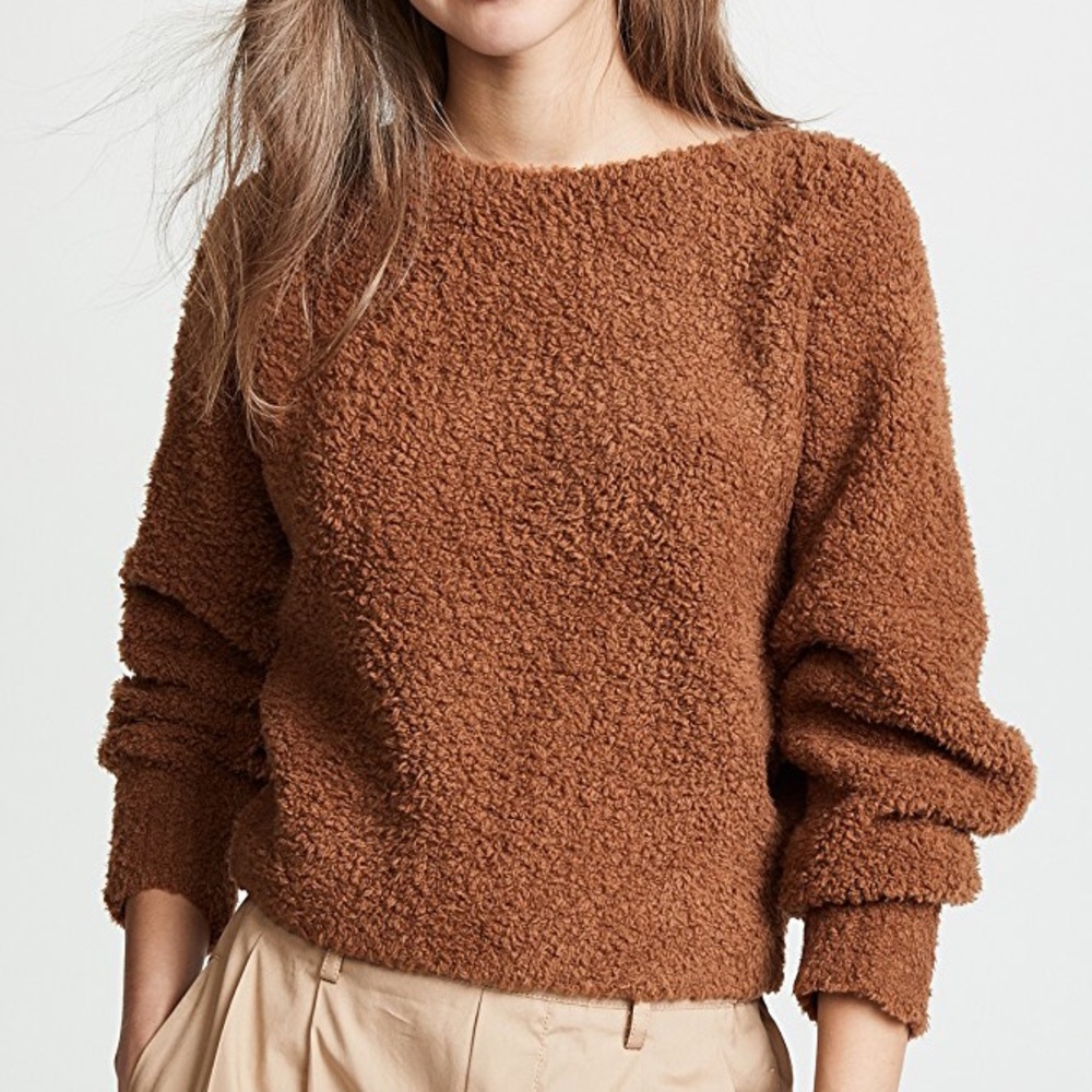 Vince Teddy Boat Neck Sweater Ginger